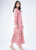 Pink Printed Long Dress