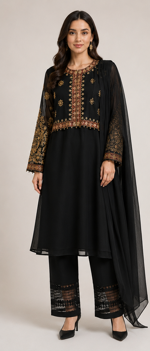 Noir Veil Shirt/Koti | 4 Piece Set