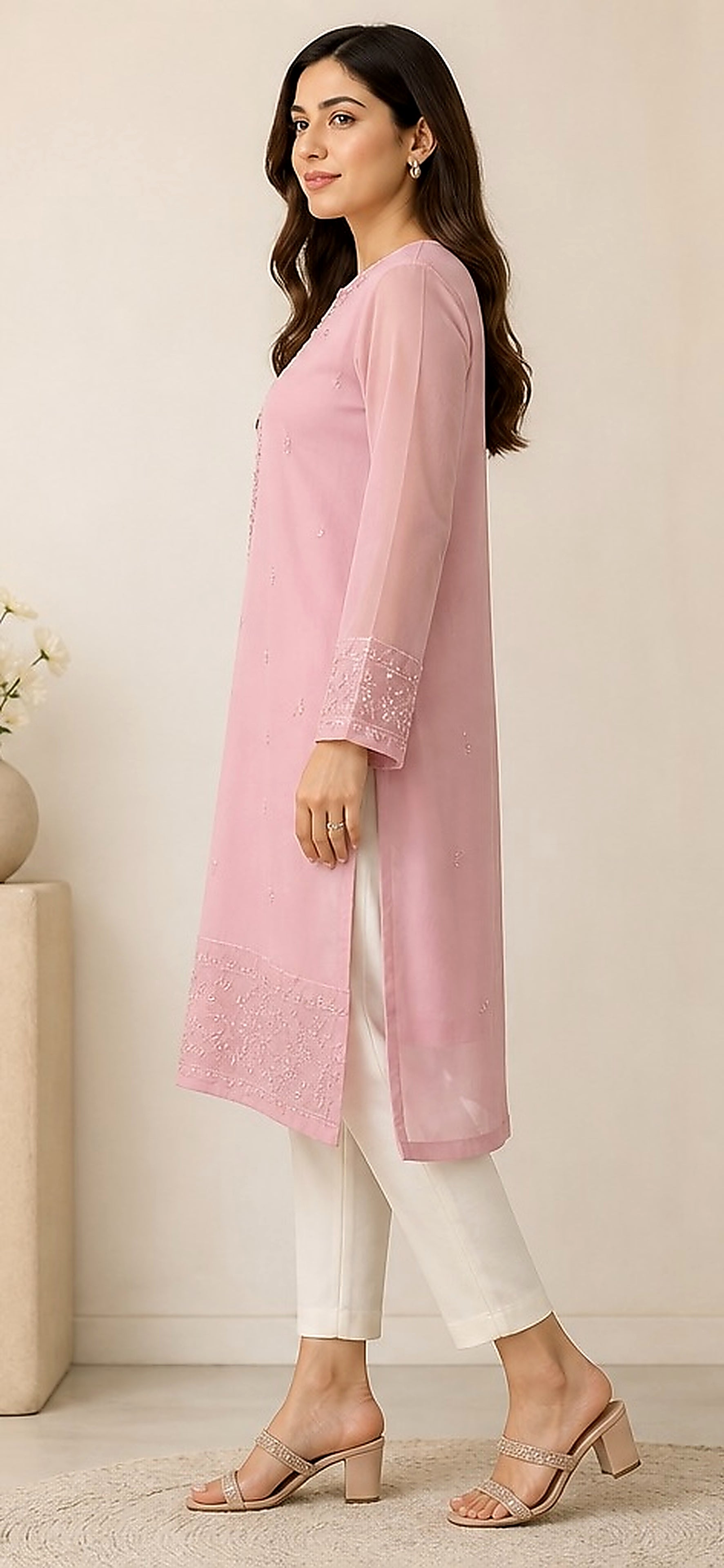 RangJa Embroidered Lawn Shirt