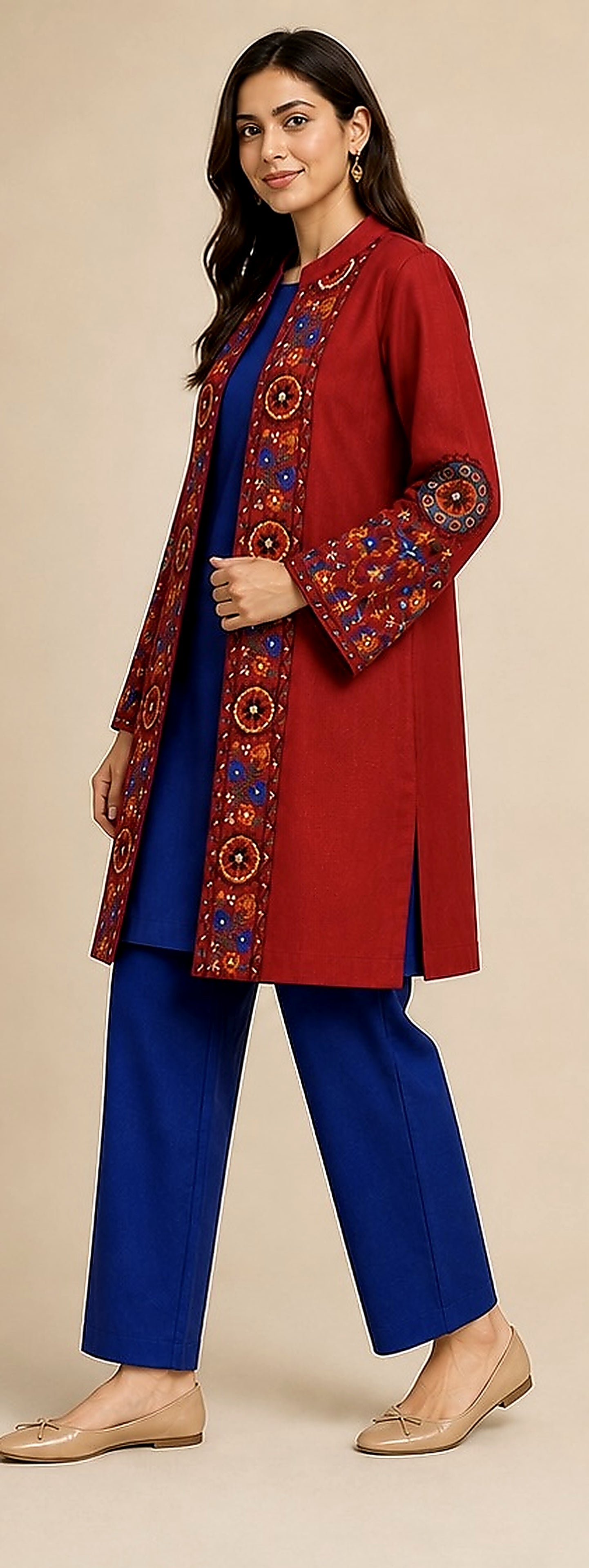 RangJa Luxury Embroidered Winter Jacket - Design 01