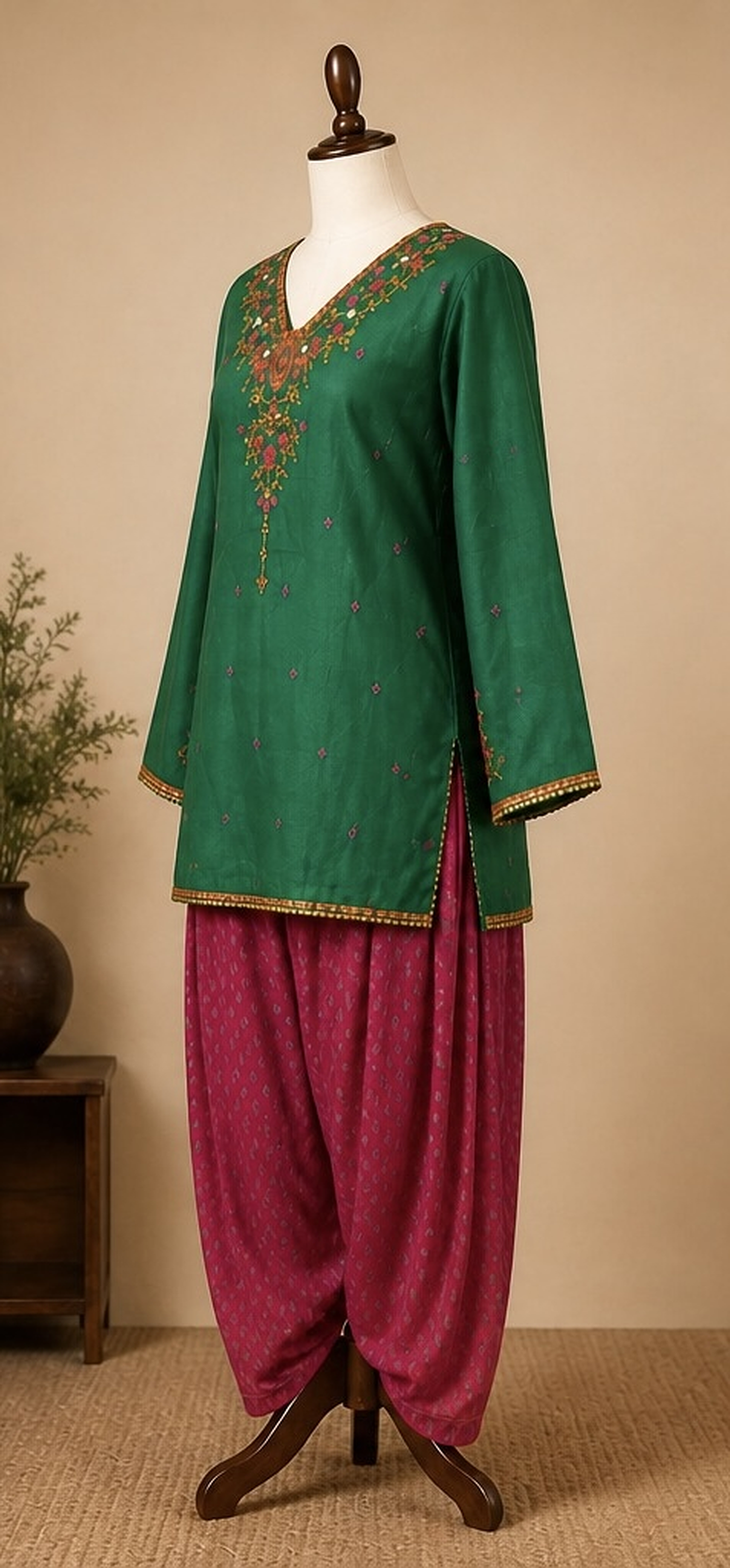 Embroidered Lawn Shirt with Shalwar | 2 Piece Set